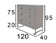 Cómoda 120x40x95